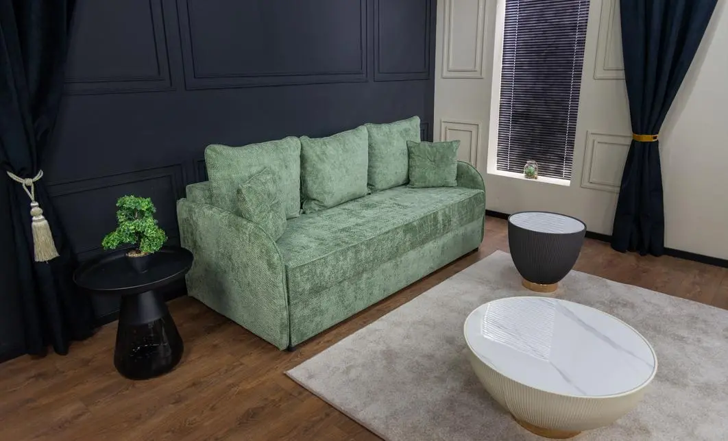 Canapea Extensibilă Adelina Memory Max, Verde