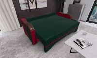 Canapea Extensibilă Bianca, Verde/Rosu 2