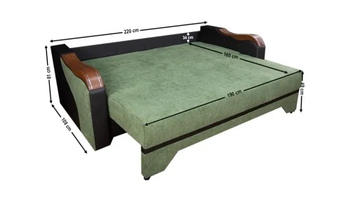 Canapea Extensibilă Bianca Bonell, Verde