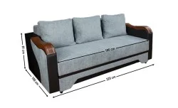 Canapea Extensibilă Bianca Memory, Gri albastrui