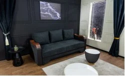 Canapea Extensibilă Bianca Memory, Negru