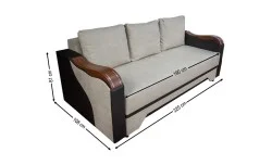 Canapea Extensibilă Bianca Memory, Gri