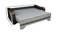 Canapea Extensibilă Bianca Bonell, Gri deschis 5