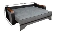 Canapea Extensibilă Bianca Bonell, Gri inchis 4