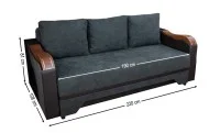 Canapea Extensibilă Bianca Memory, Gri închis