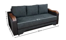 Canapea Extensibilă Bianca Memory, Gri închis
