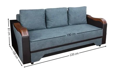 Canapea Extensibilă Bianca Bonell, Gri antracit