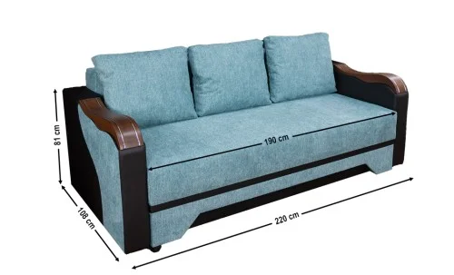 Canapea Extensibilă Bianca Memory, Albastru deschis