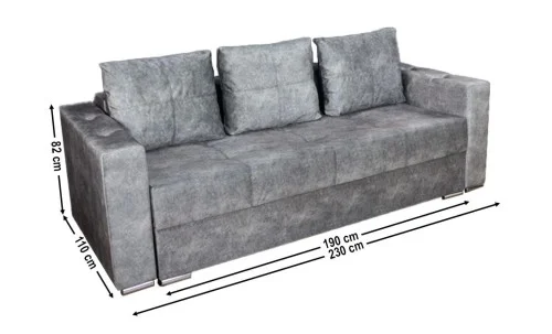 Canapea Extensibilă Vegas Bonell Max, Gri deschis