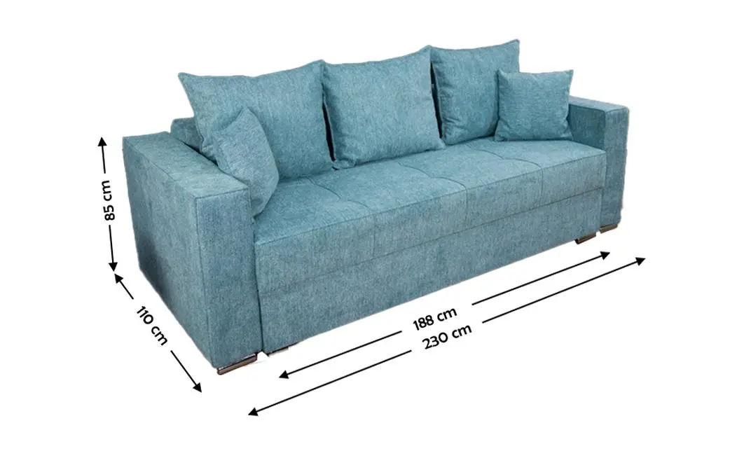 Canapea Extensibilă Claudia Memory Max, Albastru 2