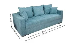 Canapea Extensibilă Claudia Memory Mini, Albastru