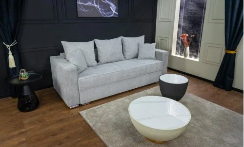 Canapea Extensibilă Claudia Memory Max, Gri Deschis