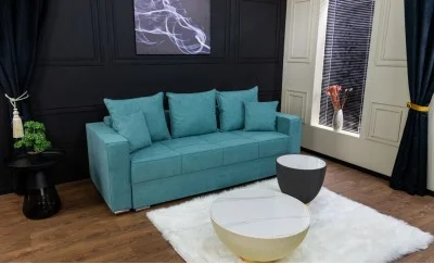 Canapea Extensibilă Claudia Bonell Mini, Cyan