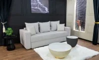 Canapea Extensibilă Claudia Bonell Mini, Gri Deschis