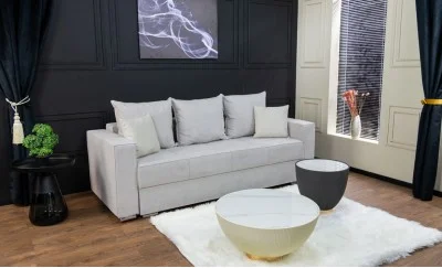 Canapea Extensibilă Claudia Bonell Mini, Gri Deschis