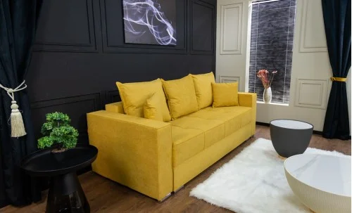 Canapea Extensibilă Claudia Memory Mini, Muștar