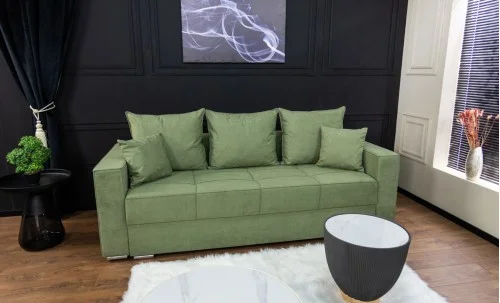 Canapea Extensibilă Claudia Memory Mini, Verde Mentă