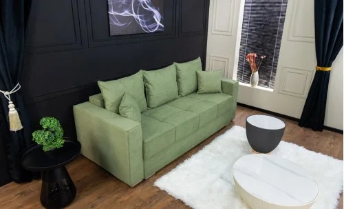 Canapea Extensibilă Claudia Memory Mini, Verde Mentă