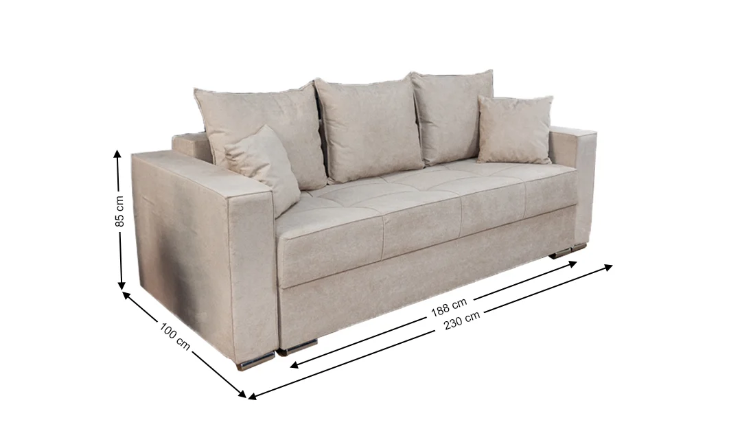 Canapea Extensibilă Claudia Memory Mini, Bej 2