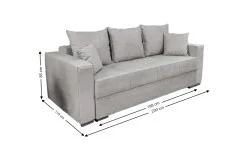 Canapea Extensibilă Claudia Memory Max, Bej deschis