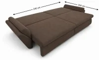 Canapea Extensibilă Confort cu Spumă HR, Maro 6