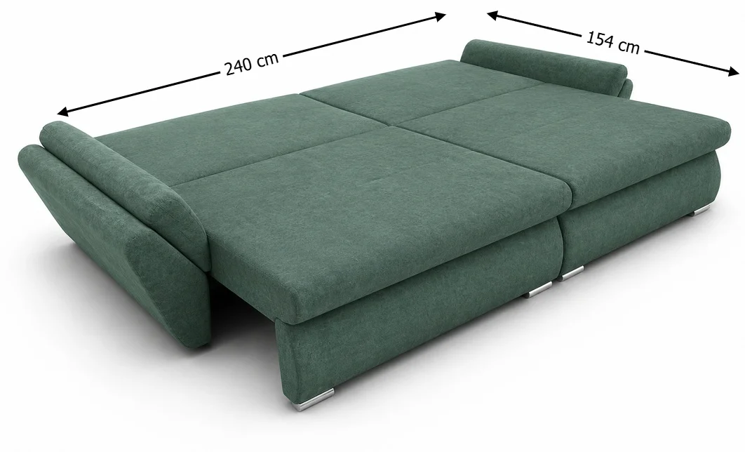 Canapea Extensibilă Confort cu Spumă HR, Verde Mentă 10