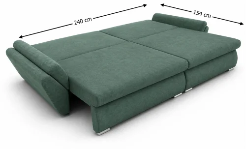 Canapea Extensibilă Confort cu Spumă HR, Verde Mentă