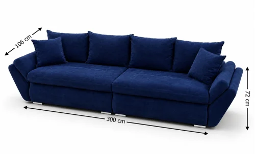 Canapea Extensibilă Confort cu Spumă HR , Bleumarin