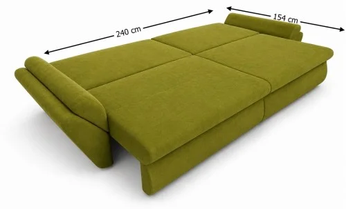 Canapea Extensibilă Confort cu Spumă HR, Verde olive
