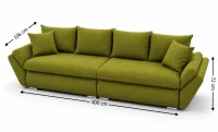 Canapea Extensibilă Confort cu Spumă HR, Verde olive 3