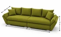 Canapea Extensibilă Confort cu Spumă HR, Verde olive 4