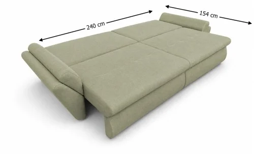 Canapea Extensibilă Confort cu Spumă HR, Gri deschis