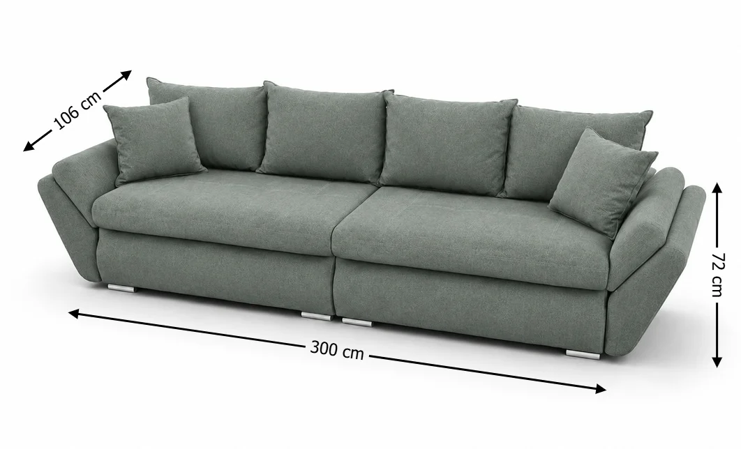 Canapea Extensibilă Confort cu Spumă HR, Gri 4