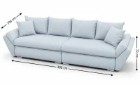 Canapea Extensibilă Confort cu Spumă HR , Bleu Deschis  4