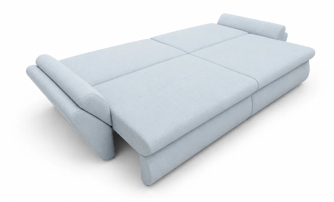 Canapea Extensibilă Confort cu Spumă HR , Bleu Deschis  10
