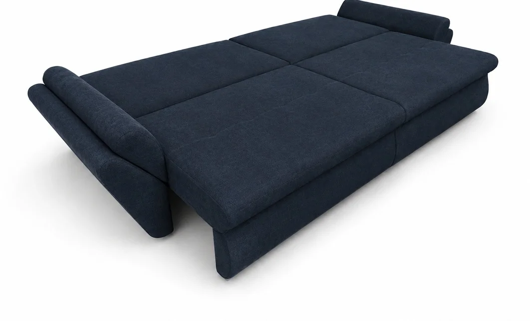 Canapea Extensibilă Confort cu Spumă HR, Bleumarin Închis 2