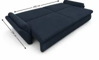 Canapea Extensibilă Confort cu Spumă HR, Bleumarin Închis 3
