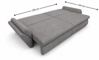 Canapea Extensibilă Confort Paradisso cu Spumă HR, Gri 3