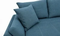 Canapea Extensibilă Confort cu Spumă HR, Albastru Mediteranean 2