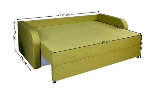 Canapea Extensibilă Corina Bonell Mini, Măsliniu gălbui