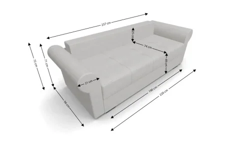 Canapea Extensibilă Elsa Mini, Bej deschis