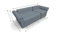 Canapea Extensibilă Elsa Mini, Gri albastrui 5