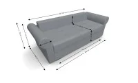 Canapea Extensibilă Elsa Mini, Gri 5