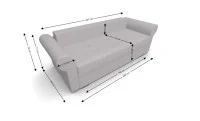 Canapea Extensibilă Elsa Mini, Crem 5