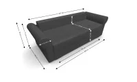 Canapea Extensibilă Elsa Mini, Gri inchis 5