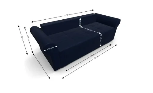 Canapea Extensibilă Elsa Mini, Albastru inchis