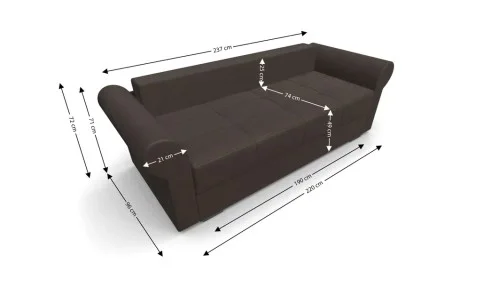 Canapea Extensibilă Elsa Mini, Maro