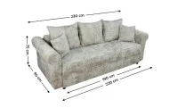 Canapea Extensibilă Elsa Bonell Mini, Bej 2
