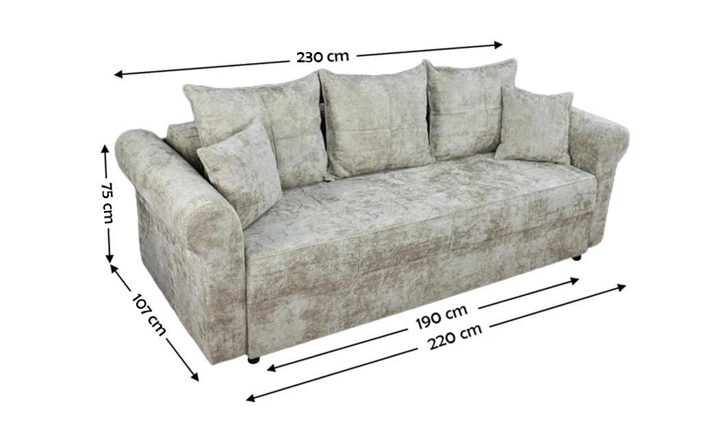 Canapea Extensibilă Elsa Memory Max, Bej 2