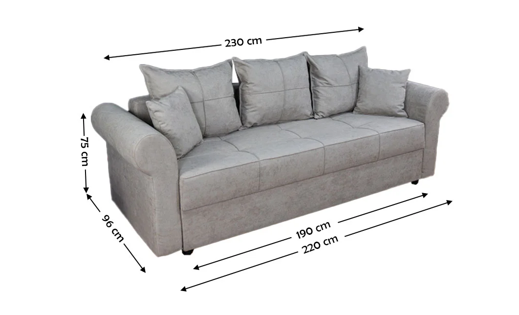 Canapea Extensibilă Elsa Bonell Mini, Bej inchis 2